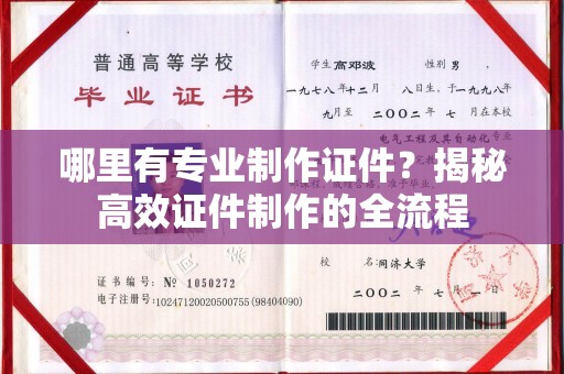 洞口哪里有专业制作证件？揭秘高效证件制作的全流程